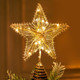 Joiedomi Christmas Tree Toppers, Gold Metal Star Tree Topper, Battery Powered Treetop Ornaments Hollow Star Lighted with Warm White LED Lights for Xmas Tree Decorations, Holiday Party Indoor Decor