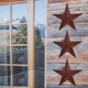 12" Metal Barn Star Wall Decor-American Flag Stars for Outside Or Inside of House-Iron Texas Metal Star Rustic Vintage Western Country Home Farmhouse Wall Art Decorations (Set of 3)