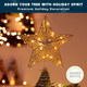 Joiedomi Christmas Tree Toppers, Glitter Gold Star Tree Topper Lighted with Warm White LED Lights for Xmas Tree Decorations, Holiday Party Indoor Decor