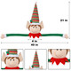 Juegoal Christmas Elf Tree Topper, Large Plush Elves Treetop Hugger with Red Green Stripes Top Hat & Red Collar, Xmas Tree Ornament Supplies Holiday Winter Home Wonderland Party Decorations