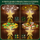 Christmas Tree Topper Lighted with 8 Projector Patterns Modes, Christmas Tree Star Topper LED Rotating Lights, 3D Glitter Lighted Tree Topper for Party Holiday Christmas Decorations (Gold)