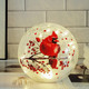 Crackle Glass Ball Cardinal Lamp, Light Up Red Bird Stained Glass Christmas Decor Accent Lamp, Lighted Globe Glass Table Lamp, Orb Cardinal Night Light, Mother's Day s, Led Sphere Desk Lamp Crackle Glass Ball Cardinal Lamp, Light Up Red Bird Stained Glass Christmas Decor Accent Lamp, Lighted Globe Glass Table Lamp, Orb Cardinal Night Light, Mother's Day s, Led Sphere Desk Lamp