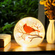 Crackle Glass Ball Cardinal Lamp with Timer, Light Up Red Cardinal Stained Glass Christmas Decor Accent Lamp, Lighted Red Bird Globe Glass Table Lamp, Orb Cardinal Night Light, Led Sphere Desk Lamp Crackle Glass Ball Cardinal Lamp with Timer, Light Up Red Cardinal Stained Glass Christmas Decor Accent Lamp, Lighted Red Bird Globe Glass Table Lamp, Orb Cardinal Night Light, Led Sphere Desk Lamp
