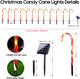 24 Pack d Solar Christmas Candy Cane Lights Waterproof, Christmas Lights Outdoor Pathway Stake Lights with 8 Modes, Solar Lights for Outside Yard Walkway Garden Christmas Decorations