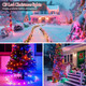 Kawaya Outdoor Christmas String Lights: C9 LED faceted Tree Lights, 50FT 50 Bulbs Multi Colored Indoor Decorations Lights, IP65 Commercial Waterproof Xmas Lights for Outside Roof House Walkway Pathway