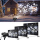 Christmas Snowflake Projector Lights Outdoor, IP65 Waterproof Plug-in LED Projector Light with Moving Snowflake & Dual-Head Design, Outside Bright Xmas Holiday Decorations for House