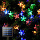 Solar String Flower Lights Outdoor 100 LED 40Ft Multi-Color Fairy Lights with 8 Lighting Modes, Waterproof Solar Lights Outdoor for Garden Yard Porch Christmas Wedding Party Xmas Tree Decoration