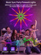 KeShu Smart Firework LED Lights, Dreamcolor LED Lights for Bedroom USB Firework Lights App Control Firework LED Strip Lights LED Firework Lights with Remote Music Sync Led Lights for Christmas