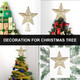 KESYOO Chritmas Glitter Star Tree Topper Exquisite Iron Star Tree Topper Ornament Metal Christmas Tree Decor for Home Bar Xmas Tree Decor(Gold)
