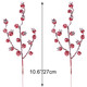 Kesywale 12Pcs Artificial Snowy Red Berry Picks Stems Christmas Frosted Holly Berry Branches Xmas Winter Twig Spray Holiday Arrangements Table Centerpieces DIY Crafts 10.6" Tall (Red, 12)
