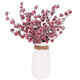 Kesywale 12Pcs Artificial Snowy Red Berry Picks Stems Christmas Frosted Holly Berry Branches Xmas Winter Twig Spray Holiday Arrangements Table Centerpieces DIY Crafts 10.6" Tall (Red, 12)