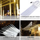Meteor Shower Lights LED String Lights, Waterproof Falling Rain Lights 11.8 inch 8 Tubes Double-Sided SMD Lamp Beads Curtain Lights Garden Square Hanging Decorative Lamps for Bar Halloween Christmas