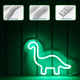 3 Pcs Christmas Dinosaur Neon Signs for Boys Room Dinosaur Shaped Neon Light USB Powered Light up Hanging Dinosaur Decor Wall Neon Signs with 6 Hooks for Room Party Bar Decorations 3 Colors