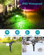 Solar Spot Lights Outdoor Waterproof IP65,[49 LEDs/8 Pack] RGB Christmas 7 Modes Color Changing Solar Spotlights, Adjustable Landscape Flood Powered Lights for Yard Garden Pathway(Multicolor)