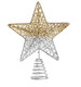 Christmas Tree Topper Star Hollow Out Treetop Xmas DIY Christmas Tree Gold Silver Gradient Sparkle Stars Ornaments Accessories