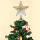 Christmas Tree Topper Star Hollow Out Treetop Xmas DIY Christmas Tree Gold Silver Gradient Sparkle Stars Ornaments Accessories