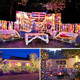 KNO 203FT Outdoor Christmas Fairy Lights Plug in,600 LED String Lights Outdoor Waterproof 8 Modes Memory Times for Wedding Bedroom Walls Garden Trees Decoration(Multicolor)