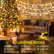 KNO 2-Pack Christmas String Lights Indoor Plug in, Total 120FT 360LED Warm White Outdoor Waterproof Fairy Lights,8 Lighting Modes,Timer Memory Function for Bedroom Patio Balcony Party
