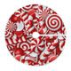 Red Christmas Tree Skirt 48 in Candy Canes Winter Tree Mat Decoration Holiday Party Supply for Indoor Outdoor Home Office Ornament