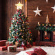 Star Nativity Christmas Tree Topper Lighted, 3D Wooden Star LED Nativity Tree Topper Star of Bethlehem for Christmas Party Decorations Indoor
