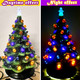 117pcs Halloween Ceramic Tree Replacement Lights Bulbs, Including Spider/Pumpkin Head/Grey Flame & 2pcs Themed Tree Tops (Including Ghost/Pumpkin King) for Decorating Holiday Trees, Etc.