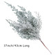 6 Pieces Frosted Artificial Cedar Pine Branches Sprigs 17" Snowy Faux Cedar Twig White Winter Greenery Stems Pine Picks Cedar Spray for Christmas Tree Craft Wreaths Garlands Holiday Season Decor (6)