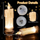 6 PCS Christmas Warm White LED Flameless Candles - Flickering Ramadan Decorative Pillar Candles Battery Operated Candles with Light for Home Christmas Wedding Birthday