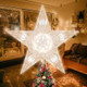 Christmas Tree Topper,Star Tree Topper(9 Inch 10 Lights Clear Colour)