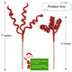 Christmas Tree Picks Curly Sprays 17 inches Set of 6 Red Xmas Tree Topper Christmas Ornaments Decorations Christmas Tree Picks Curly Sprays 17 inches Set of 6 Red Xmas Tree Topper Christmas Ornaments Decorations