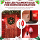 12 Pack Filament E12 Candelabra LED Christmas Light Bulbs 4W 40 Watt Equivalent E12 Candelabra Base Chandelier Bulbs Vintage Halloween Light Bulbs for Party Decoration, Porch, Christmas (Red, Green)