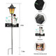 Christmas Snowman Pathway Lights Outdoor Decoration - 2 Pack Waterproof Flickering Flames Solar Garden Stake Lights, 12 Bright LED Solar Pathway Lights for Patio Yard Lawn Driveway Christmas Decor