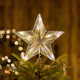 LE FUTUR 9.8" Lighted Christmas Tree Topper Star of Bethlehem - Battery-Powered Xmas Tree Decoration Ornament - Perfect for Christmas, Thanksgiving, and Year Party (treestar01-gold)
