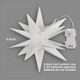 Leejec 9.4" Moravian Star Outdoor Light with Remote Control, Christmas Decorations, Indoor Hanging, Warm White LED Light, Battery Operated with Timer Function, 4-Pack, Tree, Ceiling, Balcony Décor