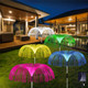 Solar Lights Outdoor Garden Waterproof 5 Pack, 7 Color Changing Solar Flowers Garden Lights, Outdoor Decorative Solar Powered Stake Jellyfish Light for Yard Patio Pathway Party Holiday Christmas Decor