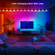 RGB String Downlights, 90ft with 60 LEDs Indoor Wall Light, Smart LED String Lights Works with with App & Remote Control, Color Changing Wall Lamp for Party, Christmas, Music Sync (White) RGB String Downlights, 90ft with 60 LEDs Indoor Wall Light, Smart LED String Lights Works with with App & Remote Control, Color Changing Wall Lamp for Party, Christmas, Music Sync (White)