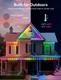 Permanent Outdoor Lights, 100ft RGB Outdoor Christmas Lights with 72 LED Lights, IP67 Waterproof LED Eaves Lights with DIY Scene Modes for Halloween Decor, Smart APP & Remote Control