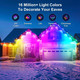 Permanent Outdoor Lights, Smart RGB Outdoor Lights with DIY Scene Modes, 100ft with 72 LED Eaves Lights Waterproof Starry Outdoor Lights for Christmas Hourse Decor, Work with Alexa & Google Assistant