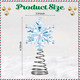 Lenwen Mini Snowflake Tree Topper Christmas Ornaments Blue Star Snowflake Small Treetop for Party Holiday Winter Xmas Home Decorations(Snowflake)