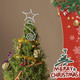 Lenwen Christmas Star Tree Topper Mini Sliver Wire Star Treetop Christmas Decor Christmas Ornaments Decorative Metal Tree Topper for Home Office Christmas Year Holiday Decoration