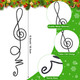 Lenwen Christmas Tree Topper 6.5 Inch Treble Clef Mini Tree Topper Christmas Musical Tree Topper Small Black Wire Tree Topper for Music Themed Christmas Tree Decorations Party Supplies