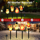 Lewondr 4 Pack Christmas Decorations Outside,Solar Lighted Santa Claus,Snowman,Gnome,Penguin with Garden Stakes,Waterproof Garden Lawn Pathway with 2 Lighting Modes,Yard Decor for Xmas Party,Holiday