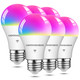 Smart Light Bulbs 60W Equivalent, WiFi Smart Bulb Compatible with Alexa/Google Assistant/Smart Life, A19 E26 RGBCW Color Changing, No Hub Required,2.4G WiFi, ETL Listed, 9W 800LM, 6PCS Smart Light Bulbs 60W Equivalent, WiFi Smart Bulb Compatible with Alexa/Google Assistant/Smart Life, A19 E26 RGBCW Color Changing, No Hub Required,2.4G WiFi, ETL Listed, 9W 800LM, 6PCS