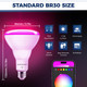 Smart Light Bulbs 75W Equivalent, 1100LM 12W RGBCW BR30 E26 Recessed Flood Light Bulb Compatible with Alexa/Google Assistant/Smart Life, No Hub Required, 2.4G WiFi, ETL Listed, 4PCS