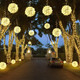 Christmas Outdoor Balls String Lights Hanging Tree Garden Lights 4 Pack 7.87" Sphere Lights with Plug in Globe Lights Trees Garden Lights for Party Wedding Yard Garden Porch Patio Decoration