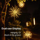 LIGHTSHARE 18" Starburst Light Lighted Ball 120 LED Firework Lights Warm White Twinkle Hanging Ball Dual-use for Patio Walkway Pathway Decoration Indoor/Outdoor