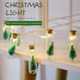 Mini Christmas Tree Lights Battery Operated Clear Glass Jar Bottle String Lights 10 LED Warm White Fairy Lights for Indoor Home Bedroom Wedding Birthday Party Decoration