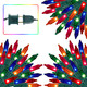 3 Sets Christmas Lights, 150 Count 33 FT Each Mini String Lights, Green Wire Fairy Lights, 120V UL Connectable Xmas Tree Lights for Holiday Winter Patio Party Outdoor Decoration, Multicolor