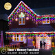 Lomotech 35Ft RGB Color Changing Icicle Lights - Waterproof Christmas Lights with 42-Key Remote for Holiday, Wedding, Party, Eaves, Outdoor & Indoor Decorations (Non-Connectable)