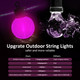 Outdoor Patio Lights RGB String Lights: Waterproof with Remote Control LED Outdoor String Lights - 33FT Christmas Halloween String Lights - Outdoor Color Changing Lights with 15 Shatterproof Bulbs