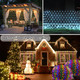 Lovelite 610 LED Christmas Net Lights, 34.5ft x 5ft Mesh Lights Outdoor Clear Wire 8 Modes, Waterproof Connectable String Lights Plug in for Bushes Xmas Tree Garden Holiday Party Decor - Multicolor